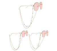 UYRVAPE 3 Piezas Cordones para Gafas para Mujer, Cadena Gafas de Cuentas de Metal, Cadena para Gafas de Sol, Cordones de Gafas de Lectura Gafas Retenedor Soporte