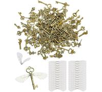 UYRVAPE 40 Piezas Llaves Colgantes Voladoras DIY Antiguas, Llaves de Esqueleto Vintage, 40pcs Llaves Colgantes Decorativas, 40pcs Alas de Libélula, Hacer Joyas de Bricolaje Decoración Accesorios