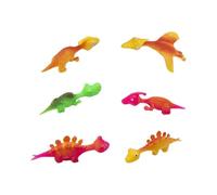 UYRVAPE 6pcs Juguetes Para Dedos De Dinosaurio Tirachinas Juguetes de Dinosaurios Voladores Extensibles para los Dedos Juguetes de dinosaurio volador de goma liberan el estrés Regalos para niños