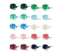 UYRVAPE Cordones de Zapato de Raso Planos para Damas - 10 Pares Cordon Ancho Cordones Colores, Cordones de Raso Largos Planos y Poco Profundos Zapatos Deportivos Correr montaña al Aire Libre