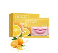 UYRVAPE Juego de máscaras de labios de cristal de colágeno, 20 piezas, parches de labios hidratantes y nutritivos, máscaras de gel hidratante antiarrugas y antienvejecimiento(Sabor a naranja)