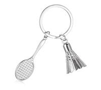 UYRVAPE Llavero de bádminton, Creative Metal 3D Llavero de bádminton Llavero Deportivo Llavero, Mini llaveros Deportivos, Llavero de bádminton, Anillo de Llavero de Regalo con Colgante de Encanto