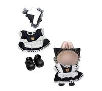 UYRVAPE Ropa de muñeca para la-bubu, Disfraces para muñecas La-bubu, Adecuado para Todas Las muñecas de 17 cm, La-bubu Outfit con 1 Sombrero, 1 Mameluco y Un par de zapatos, sin muñeca (D)