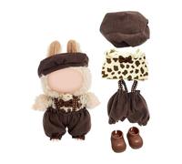 UYRVAPE Ropa de muñeca para la-bubu, Disfraces para muñecas La-bubu, Adecuado para Todas Las muñecas de 17 cm, La-bubu Outfit con 1 Sombrero, 1 Mameluco y Un par de zapatos, sin muñeca (C)