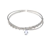 UYRVAPE Tiara de Boda Novia Hojas, Tiara de Cristal de Boda Tiara de Corona del Plata Rhinestone de Tiara Hermosa de Boda de Moda Tiara Nupcial de Princesa Tiara de Cristal de Mujeres