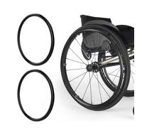 UYSELA 1 par de funda de llanta de silicona para silla de ruedas, antideslizante y resistente al desgaste para una mejor adherencia y tracción, 24 in-Black
