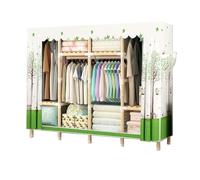 UYSELA Armario de Tela Multifuncional,Dormitorio,Sala de Estar,balcón,Armario,Percha de Madera Maciza con múltiples estantes,170 x 45 x 172 cm