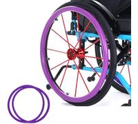 UYSELA Fundas Protectoras para Ruedas Traseras de Sillas de Ruedas de 20/22/24 Pulgadas, Cubierta de Rueda Trasera para Silla de Ruedas para Mejorar el Agarre y La Tracción,PURPLE-20in