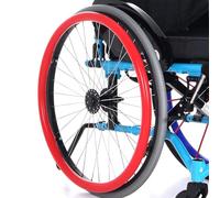 UYSELA Fundas Protectoras para Ruedas Traseras de Sillas de Ruedas de 20/22/24 Pulgadas, Cubierta de Rueda Trasera para Silla de Ruedas para Mejorar el Agarre y La Tracción,RED-24in