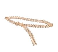 UYSSJTGAZ Cinturones for Mujer, Elegantes, Dorados y Plateados, con Cadena for la Cintura, for Decorar Trajes, Vaqueros, Faldas, Banquetes(Gold)