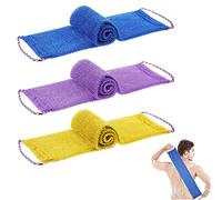 UYST 3 Piezas Africanas Esponja Exfoliante esponjas de baño Espalda Africana Esponja Baño Depurador Exfoliante de Ducha de Doble Cara Correa de Baño para Hombres y Mujeres Limpieza de la Piel
