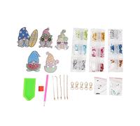 UYSTDMXKA DIY Rhinestone Painting Keychains, 5D Rhinestone Art Ornaments, Cute Dwarfs Shape Stress Relief Craft Kit with Complete Tools for Home Decoration or Gift