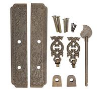 UYSTDMXKA Que maneja crisantemo de orquídea ciruela, manijas de visor, herrajes para muebles de bronce retro B, manija de puerta de gabinete de 3x15 cm con Ss