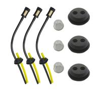 UYTGFO Adecuado para desbrozadora, cortacésped, imprimación, manguera de combustible, piezas de herramientas de jardín, kit de filtro universal para manguera de combustible para cortabordes de 3