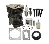 UYTGFO Ajuste for Husqvarna 340 345 juntas de válvula de descompresión de motosierra filtro de combustible for pieza de repuesto 503870276 Kit de pistón de cilindro de 40mm