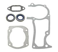 UYTGFO Ajuste for HUSQVARNA 362 365 371 372 piezas de motosierra juego de juntas de silenciador de cilindro de cárter con 2 piezas de Kit de sello de aceite