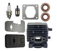 UYTGFO Ajuste for Stihl FS75 FS80 FS85 recortadora 4137-140-0603 piezas de sello de aceite Kit de junta de silenciador de escape de pistón de cilindro de 34MM