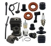UYTGFO Compatible con filtro de aceite y combustible de 25 cc, manguera, tapón de llenado, sello, kit de pistón de cilindro de 34 mm for motosierra pequeña.