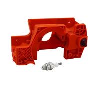 UYTGFO Compatible con HUSQVARNA 136, 137, 141 y 142, carcasa del cárter del motor, depósito de aceite, motosierra de jardín, piezas de repuesto del motor.