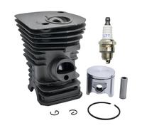 UYTGFO Compatible con Husqvarna 340, 340E, 340EPA, 345, 345E, 345EPA, 350EPA, bujía 503870274, kit de pistón de cilindro Nakisil de 42 mm.