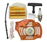 UYTGFO Compatible con Husqvarna 445 450, filtro de aire y combustible, mango, cuerda de agarre, bujía, repuesto de motosierra, arranque de retroceso.