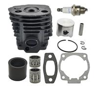 UYTGFO Compatible con Husqvarna 55 51 50, cojinete de pistón de cabeza, junta del colector de admisión, piezas de Motor de motosierra, placa Nikasil, Kit de cilindro de 45mm