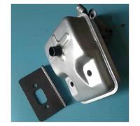 UYTGFO Compatible con Mitsubishi TL52 TB43 TB52 TU52 43CC 52CC 430 Desbrozadora Silenciador de escape Recortadora Silenciador Barrena Taladro TL43 Junta del silenciador(EXHAUST ON COVER)