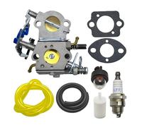 UYTGFO Compatible con motosierra de gasolina Husqvarna 455E, 455, Rancher 460 y 461. Carburador WTA-29 con filtro de combustible y bujía.