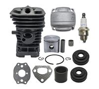UYTGFO Compatible con motosierra Husqvarna 136, 137, 141 y 142. Colector de admisión, silenciador, carburador, junta de pistón de cilindro de 38 mm, kit de sellos de aceite del cárter del motor.