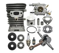 UYTGFO Compatible con motosierra Husqvarna 136, 137, 141 y 142. Sellos de aceite, junta de filtro, pistón de cilindro de 38 mm, carburador y cigüeñal.