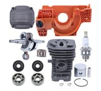 UYTGFO Compatible con motosierra HUSQVARNA 137, 142, 137E y 142E. Kit de reconstrucción del motor del cigüeñal del cilindro del cárter de 38 mm con revestimiento Nikasil.