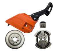 UYTGFO Compatible con motosierra HUSQVARNA 142, 141, 136 y 137. Piezas de repuesto for cadena 325 7T, freno, manija, embrague, cubierta, kit de cojinete de tambor.