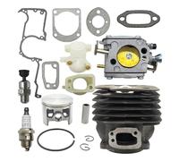 UYTGFO Compatible con motosierra Husqvarna 268, 272, 272K, 272XP, 61, 574331601, 503758172 W, colector de admisión, kit de carburador de pistón de cilindro Nikasil de 52 mm.