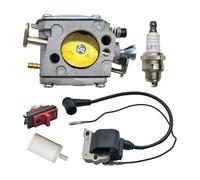 UYTGFO Compatible con motosierra HUSQVARNA 268, 272 XP y 272XP. Piezas de motor: carburador, bobina de encendido, interruptor, bujía, kit de filtro de combustible.