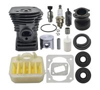 UYTGFO Compatible con motosierra Husqvarna 340, 345 y 350. 503870276, 537024002W, sello de aceite, tubo de admisión, resorte amortiguador AV, pistón de cilindro de 42 mm, kit de filtro de aire.
