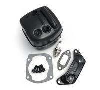 UYTGFO Compatible con motosierra Husqvarna 362, 365, 371, 372, 372XP y 365XP. Piezas de repuesto for silenciador de escape duradero, soporte de silenciador, kit de juntas de tornillo.