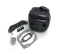 UYTGFO Compatible con motosierra Husqvarna 365 372 362 371, repuestos HUNDURE, silenciador de escape, soporte, junta, kit de bujías