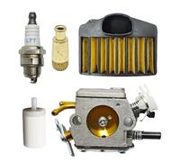 UYTGFO Compatible con motosierra Husqvarna 365, 372, 371, 362 y 372XP. Repuesto de herramienta: carburador, filtro de aire, combustible y aceite, bujía L7T.