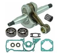 UYTGFO Compatible con motosierra Husqvarna 50 51 55 EPA Rancher 503573806 51 55, sello de aceite del cigüeñal, juntas de cojinetes, kit de pistón de 45 mm y 46 mm.(Crankshaft Kit)