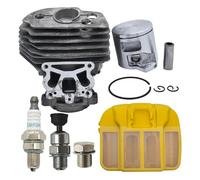 UYTGFO Compatible con motosierra Husqvarna 545 550XP. for JONSERED CC2252 W. Anillo de válvula de descompresión, bujía, cilindro, pistón, filtro de aire.