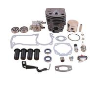 UYTGFO Compatible con motosierra Husqvarna 55 51, tapón de compresión de liberación, pistón de cilindro de 46 mm, carburador, amortiguador AV, kit de juntas de varilla de estrangulación.