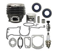 UYTGFO Compatible con motosierra HUSQVARNA 61, 268, 272, 272K y 272XP, con revestimiento NIKASIL de gran diámetro de 52 mm, junta de anillo de pistón, sello de aceite y válvula.