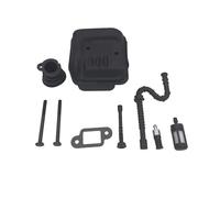 UYTGFO Compatible con motosierra Stihl MS210, MS230, MS250, 021, 023 y 025. Reemplaza las piezas de herramientas de jardinería. Silenciador con junta de montaje, pernos y kit de tubo de admisión.