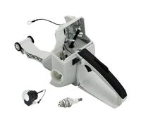 UYTGFO Compatible con motosierra STIHL MS382, carcasa de tanque de gasolina, manija trasera, conjunto de herramientas de jardinería, kit de tapa de tanque de combustible de calidad duradera.