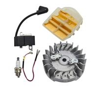 UYTGFO Compatible con motosierras Husqvarna 445, 445E, 450 y 450E. Repuesto for herramientas de jardín: bobina de encendido, volante, filtro de aire y bujía.