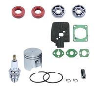 UYTGFO Compatible con STIHL BG45, BG46, FS55, FS38, FS45, BR45, KM55, HL45, HS55, FC55, BT55, SH85, HS45, HS81, soplador, desbrozadora, kit de junta de pistón de 34 mm y sello de aceite.(5 Sets)