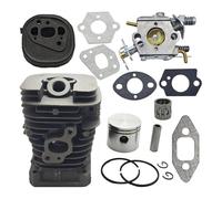 UYTGFO Kit de juntas de carburador de pistón de cilindro de 41 mm for motosierra Partner 350, 351, 370, 371, 420, 390 y 391 Formula 5000
