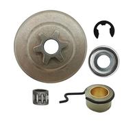 UYTGFO Repuestos for motosierra Stihl MS171, MS181 y MS211 con jaula de agujas, clip de cojinete, engranaje helicoidal de 3/8" y 6 dientes, kit de tambor de embrague de piñón.