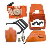 UYTGFO Se adapta a Husqvarna 372 365 362 371 Piezas de repuesto de motosierra Accesorios para herramientas eléctricas Carcasa del cilindro Protección de freno de cadena Manija de arranque