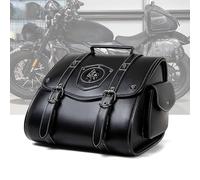 UYTKTN Bolsa de Cola de Moto de Cuero para Harley Davidson Softail Custom 1986-2018, Baúl para Moto, Bolsas Laterales, Sillín, Herramienta, Maletero, Alforjas, Equipaje de Moto